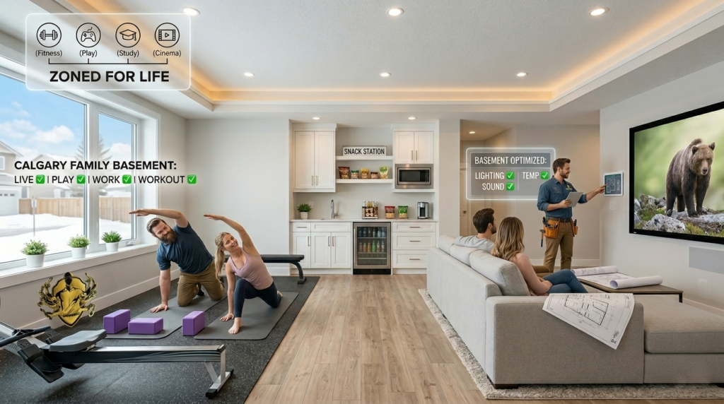 Beyond the Man-Cave Modern Family Basement Ideas